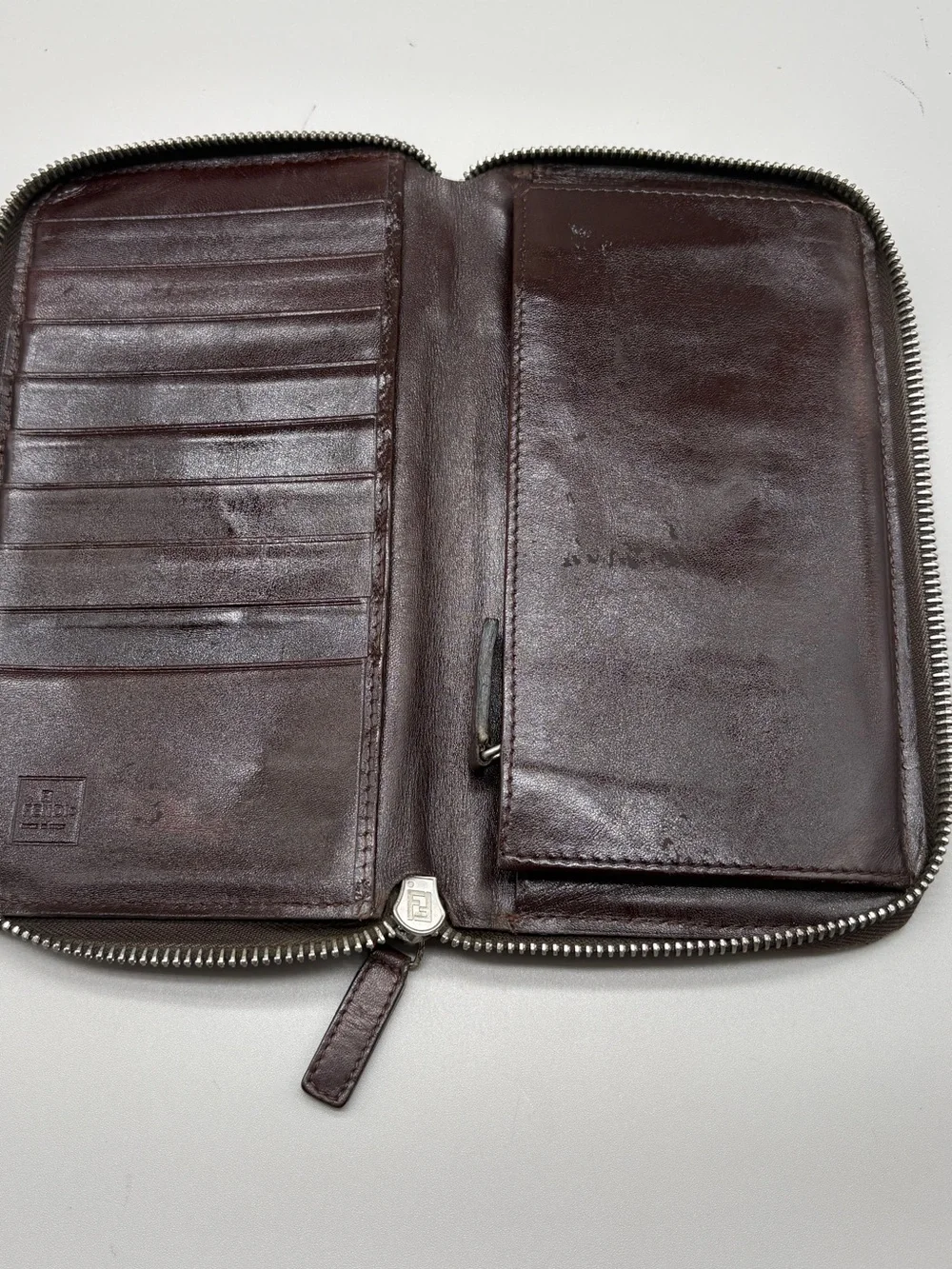 Fendi Zucca FF Canvas Zip-Around Wallet